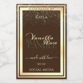 Luxueux emballage Brown Étiquette Gold Frame (Étiquettes simples)