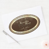 Luxueux emballage Brown Étiquette Gold Frame (Enveloppe)