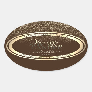 Luxueux emballage Brown Étiquette Gold Frame