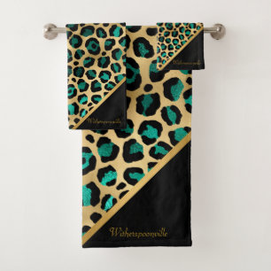 LUXUEUX EMERALD VERT LEOPARD OR 