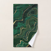 LUXUEUX EMERALD VERT MARBRE OR (Serviette à main)