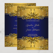 Luxueux Faire-part de mariage floral de sculpture  (Devant / Derrière)