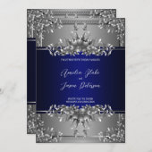 Luxueux Faire-part de mariage floral de sculpture  (Devant / Derrière)