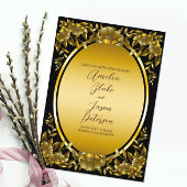 Luxueux Faire-part de mariage Regal Gold Frame