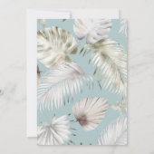 Luxueux Faire-part de mariage Tropical Foliage ble (Dos)