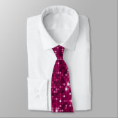 Luxueux Fuchsia Sequin Design Cravate (Attaché)