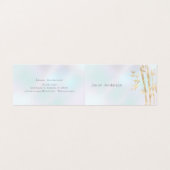 Luxueux Gold Bamboo QR Code Carte de visite (Extérieur déplié)