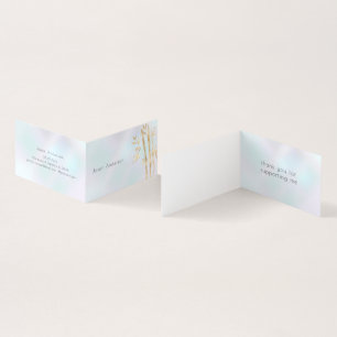 Luxueux Gold Bamboo QR Code Carte de visite