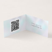 Luxueux Gold Bamboo QR Code Carte de visite (Intérieur)