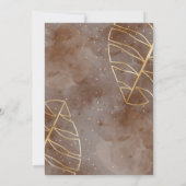 Luxueux Gold et Black Rose Faire-part de mariage (Dos)