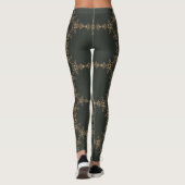Luxueux Gold Ornate Leggings Détaillés (Dos)