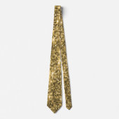 Luxueux Gold Sequin Cravate festif (Devant)