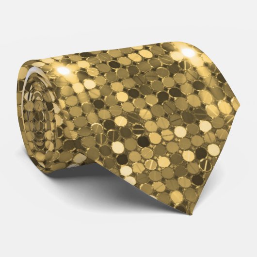 Luxueux Gold Sequin Cravate festif (Roulé)