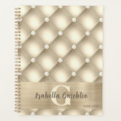 Luxueux Gold Tufted Diamond Motif Art (Devant)