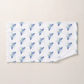 LUXUEUX JEU DE SERVIETTES BLANC Bleu (Serviette à main)