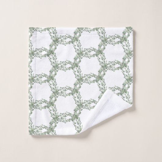 LUXUEUX JEU DE SERVIETTES EN HAMPTON VERT SAGE BOT (Gant de toilette)