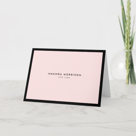 Luxueux Minimaliste Bordure Rose (Devant)