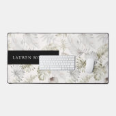 luxueux monogramme de verdure tropique dorée (Clavier et souris)