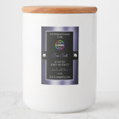 Luxueux noir brillant bleu avec logo Étiquette pro (Devant)