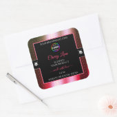 Luxueux noir brillant rouge vert logo Étiquette pr (Enveloppe)