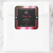 Luxueux noir brillant rouge vert logo Étiquette pr (Sac)