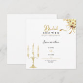 luxueux or invitation à la douche nuptiale (Devant / Derrière)