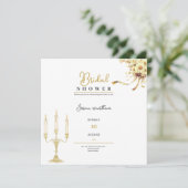 luxueux or invitation à la douche nuptiale (Debout devant)
