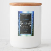 Luxueux Ornate Bleu Turquoise Noir Étiquettes (Devant)