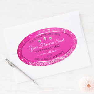 Luxueux Parties scintillant rose Étiquettes d'emba