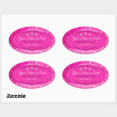 Luxueux Parties scintillant rose Étiquettes d'emba (Feuille)