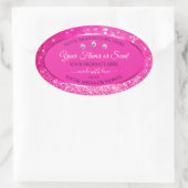 Luxueux Parties scintillant rose Étiquettes d'emba (Sac)