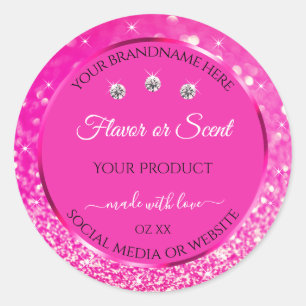 Luxueux Parties scintillant rose Étiquettes d'emba