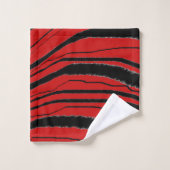LUXUEUX POSTER DE ANIMAL ZEBRA ROUGE EXOTIQUE (Gant de toilette)