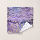LUXUEUX PURPLE LILAC GOLD SWIRL SET (Gant de toilette)