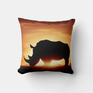 Luxueux Rhinoceros Coussin pour les amoureux de la