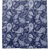 Luxueux rideau de douche Blue Paisley (Devant)