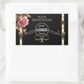Luxueux Rose or rose noir Logo Étiquette (Sac)