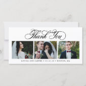 Luxueux Script ÉDITABLE COULEUR Merci Cartes (Devant)