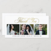 Luxueux Script ÉDITABLE COULEUR Merci Cartes (Devant / Derrière)