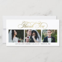 Luxueux Script ÉDITABLE COULEUR Merci Cartes