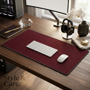 Luxueux Tapis de Bureau Aspect Velours Bourgogne É