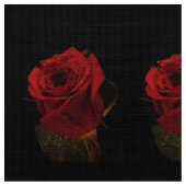 Luxueux tissu Floral Rose Rouge - Rose romantique (Fermer)