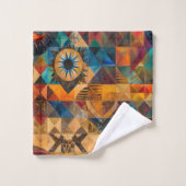 Luxueux Turquoise "Artiste Héritée" Plush Bath Tow (Gant de toilette)