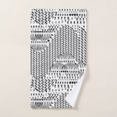 LUXUEUX VAGUES NOIR ET BLANC (Serviette à main)