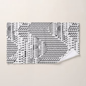 LUXUEUX VAGUES NOIR ET BLANC (Serviette à main)