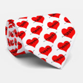 Luxueux XOXO Red Heart Valentine's Day Cravate (Roulé)