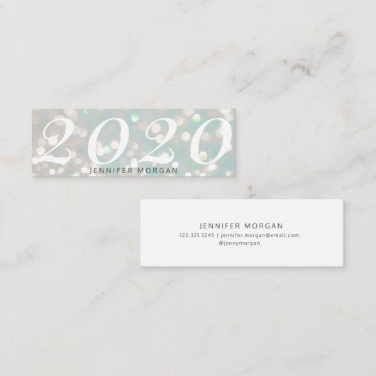 Luxueuze afstuderen sparkle glitter Name Kaart Mini Visitekaartje (Voorkant / Achterkant)