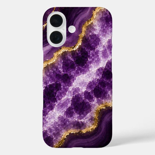 Luxueuze Amethist Marmer Geode Case-Mate iPhone Case (Achterkant)
