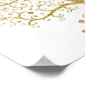 Luxueuze boom van de 'Gold Modern'-minimalist Poster (Hoek)