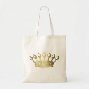 Luxueuze Esoteric Gold Crown Tote Bag